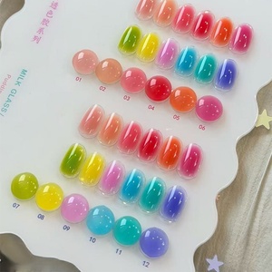 New Summer Uv <b>Nail</b> Art <b>Gel</b> <b>Set</b> 12 Colors Transparent Color <b>Nail</b> Polish Glue Environmental Friendly Odorless Factory Supplier - Product Image 2