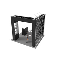 Stand d'exposition facile à monter 10x10, stand pop-up personnalisable, comptoir promotionnel pour exposition commerciale
