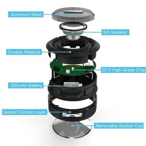 C6 không thấm nước BT Loa mini không dây tắm đài phát thanh hút cup loa stereo - Product Image 3