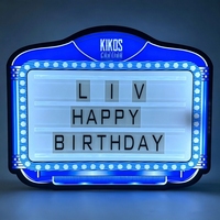 Panneau lumineux LED personnalisé en acrylique multicolore réglable avec 3 ensembles de lettres « Joyeux Anniversaire » pour service VIP de boîte de nuit