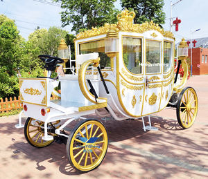 Venta al por mayor precios de fábrica lujo oro eléctrico princesa boda sin caballos real carro de caballos para la venta hecho en China - Product Image 5