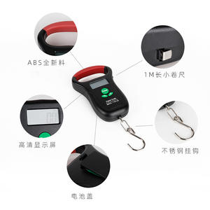 Nueva Báscula de Viaje Electrónica Portátil de 50 kg, Pantalla LCD, Material Plástico, Funciona con Batería, para Colgar, Pesca, Equipaje, Exportación Directa - Product Image 1