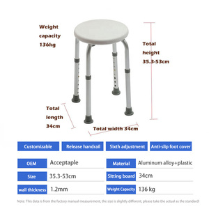 BA303 tabouret <span class=keywords><strong>de</strong></span> douche rond en aluminium léger <span class=keywords><strong>siège</strong></span> <span class=keywords><strong>de</strong></span> <span class=keywords><strong>baignoire</strong></span> <span class=keywords><strong>pour</strong></span> personnes âgées ou handicapées équipement <span class=keywords><strong>de</strong></span> sécurité <span class=keywords><strong>de</strong></span> salle <span class=keywords><strong>de</strong></span> bain - Product Image 4