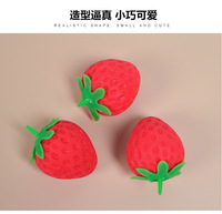 Jouet à presser en forme de fraise en caoutchouc TPR, balle sensorielle anti-stress pour enfants de 8 à 13 ans, unisexe, cadeau de décompression contre l'anxiété, 8 cm