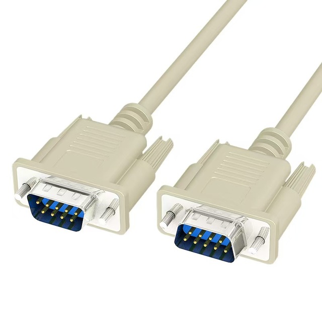 1m Male to Female RS232 Serial Audio Video Cable DB9 Female to VGA HD15 Male Braided Shield PVC Cable