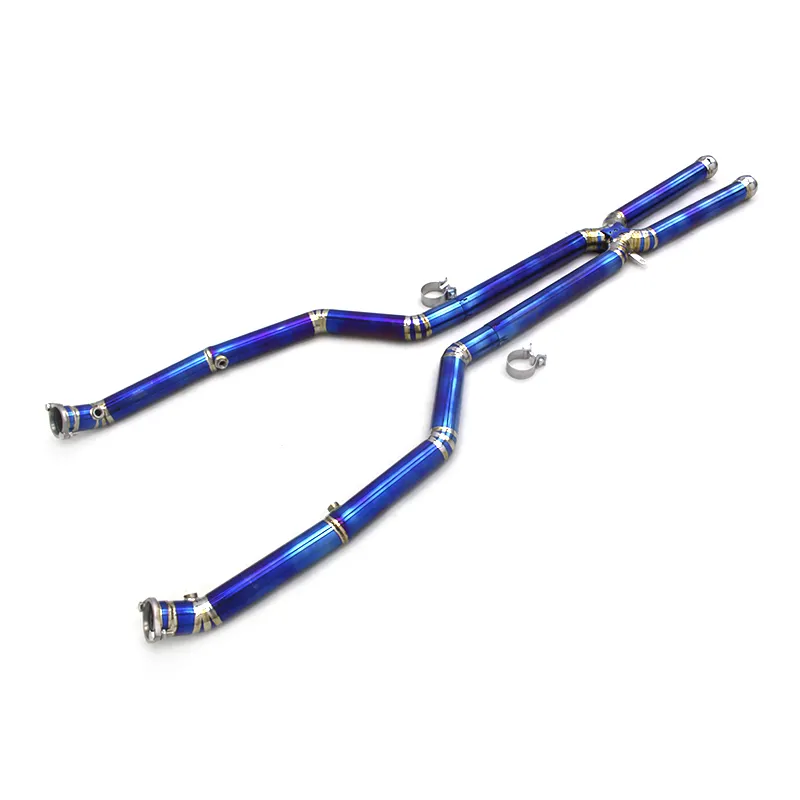 Individuelles Titan-Mittelrohr für BMW M3 E93 4.0L 2007-2013 Blautes Tuning Auspuff-Mittelrohr E90 E92