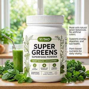OEM/ODM Super Greens, Polvo de Superalimentos, Mezcla de Vegetales para el Corazón, la Vista, la Digestión y la Energía, Suplemento Dietético, MOQ Bajo de 50 Piezas - Product Image 3
