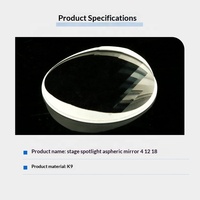 Ensemble de lentilles asphériques personnalisables pour projecteur de scène, en verre optique de haute précision pour une concentration uniforme de la lumière