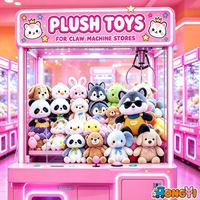 Peluche légère et douce pour la peau, poupée animale de 8 pouces, pour récompense de machine à griffes, vente en gros pour détaillants de centres de jeux