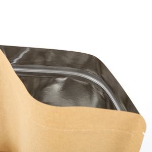 Einfache Standbeutel aus Folienkaschiertem Braunem Kraftpapier mit Reißverschluss - Product Image 6