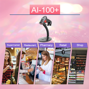 Aixw Hands-free USB Máy quét mã vạch 1D loại dài mã vạch đọc cửa hàng bán lẻ barcoode Reader với đứng chủ - Product Image 2