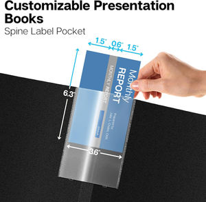 Porte-documents <span class=keywords><strong>de</strong></span> présentation 11x17 avec 24 pochettes, grand format 11 x 17, dossier d'art avec couverture et pochettes en polypropylène - Product Image 3