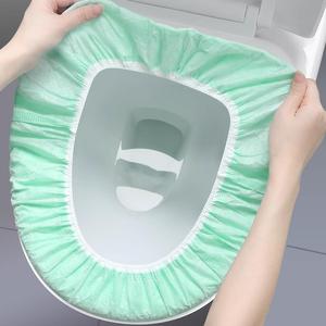 Couvre-siège de toilette jetable portable à 2 couches, ajustement universel, imperméable, pour les voyages et les toilettes publiques - Product Image 3