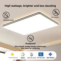Nouveau modèle 2026 – Plafonnier moderne et élégant pour salon, couloir, chambre principale – Luminaire suspendu à montage en surface, grand format