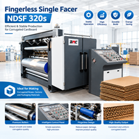 Rouleau ondulateur simple automatique électrique sans doigts NDSF 320s en acier allié pour ligne de production de boîtes en carton