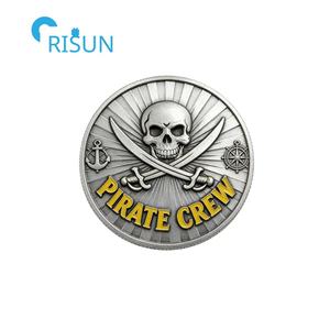 เหรียญที่ระลึกธีมโจรสลัดรูปหัวกะโหลกพร้อมเรือใบ ออกแบบเอ<span class=keywords><strong>ง</strong></span>ได้ตามต้องการ - Product Image 4