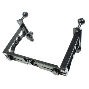 Takenoken alüminyum alaşım çift el tutucu braketi sualtı kamera dalış sabitleyici yüzer kol flaş ışığı fotoğraf için - Product Image 4