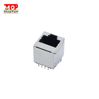 Connecteur RJ45 femelle multi-ports 1x2 pour carte PCB, interface réseau