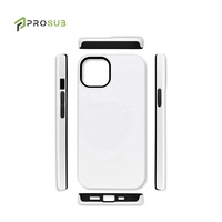Coques de téléphone vierges pour sublimation Prosub en gros pour la série iPhone 14 Pro, revêtement 3D, coque de sublimation robuste 2 en 1