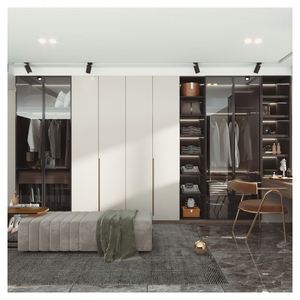 Armario de Tela con Diseños Combinados, Mueble de Dormitorio, Armario con Barra, Armarios, Alacenas, Uso Doméstico - Product Image 4