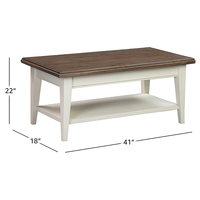 Offre Spéciale table basse classique moderne de luxe bureau un design élégant Boho-Chic bois et fer rectangulaire décor à la maison table basse en bois