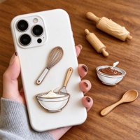 Autocollants décoratifs pour téléphone en métal émaillé souple, personnalisés en usine, gravés au laser, avec contour personnalisé, pour la mode mobile