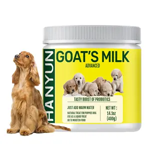 HANYUN Pet Health Care Digestivo Estrés Pancreático Crema completa Leche de cabra en polvo para cachorros Gatitos Probióticos en polvo Mascotas