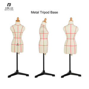 Beifuform-Maniquí de medio cuerpo para mujer, maniquí de corte rojo a la moda, tamaño mini, <span class=keywords><strong>escala</strong></span> <span class=keywords><strong>1</strong></span>/<span class=keywords><strong>2</strong></span>, para sastrería - Product Image 6
