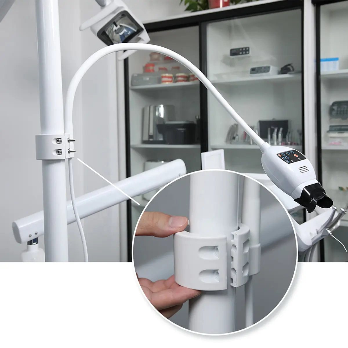 Lampu dingin Dental, mesin lampu pemutih gigi, lampu dingin LED 3 warna kualitas tinggi
