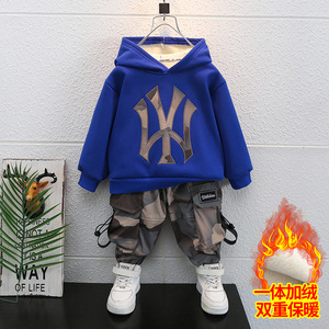 <span class=keywords><strong>Pantalon</strong></span> de camouflage pour garçons, automne et hiver, avec ensemble en <span class=keywords><strong>velours</strong></span>, ensemble d'automne profond, ensemble de sport pour enfants, ensemble 2 pièces - Product Image 3