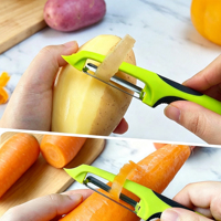 Keuken Comfortabele Handgreep Ultra Scherpe Roestvrijstalen Fruit Appel Wortel Courgette Komkommer Voedselschiller Groente Aardappelschiller
