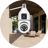 Caméra réseau domestique à double objectif grand angle 360° avec Wi-Fi, mini-alarme et détection de mouvement, option de stockage de données sur le cloud – Offre Spéciale