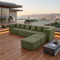 Canapé d'angle modulable en forme de L, convertible, rembourré en éponge, emballage standard, pour appartement, salon, villa