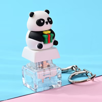 Porte-clés personnalisé Fidget Clicker en résine époxy, vente en gros, usine chinoise, faible MOQ, articles d'anime, capuchon de clavier 3D, jouet mécanique anti-stress