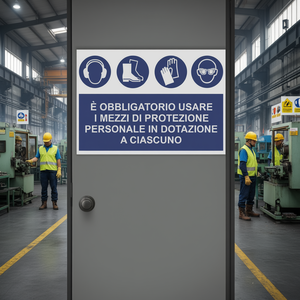 Señal de prohibición de fumar y de seguridad, equipo de protección personal obligatorio - Product Image 2