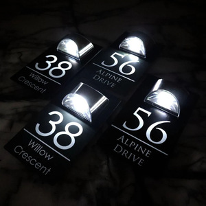 Plaque de numéro de <span class=keywords><strong>maison</strong></span> personnalisée en acrylique, étanche, avec éclairage LED solaire, décoration lumineuse pour la <span class=keywords><strong>maison</strong></span>, plaque d'adresse (impression UV) - Product Image 5