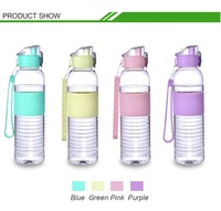 Pabrik Produsen OEM/ODM Botol Air Plastik Gym 600ml(20oz) Bebas BPA Portabel dengan Tutup dan Logo Kustom