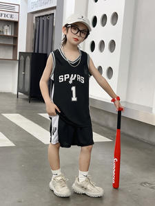 子供用バスケットボールユニフォーム、バスケットボールジャージ、軽量ポリエステル昇華プリント、通気性、ブルンソネス、デュランテス、スポーツウェア - Product Image 1