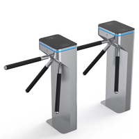 Tourniquet d'entrée et de sortie à carte entièrement automatique trépied à jetons pour toilettes pour zones à fort trafic
