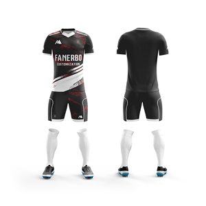 Tenues de football personnalisées sublimées, directement de l'usine, pour équipes de foot, uniformes de football en polyester respirant, ensembles de maillots de foot pour hommes - Product Image 1
