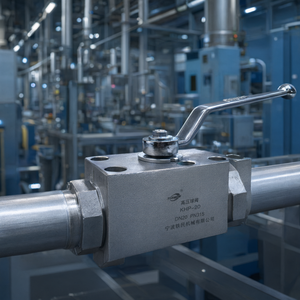 Vanne à boisseau sphérique haute pression de type plaque en acier au carbone KHP-20 DN20 PN315 Vanne d'arrêt hydraulique - Product Image 2