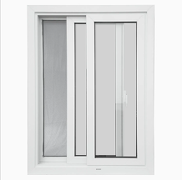 Ventanas Abatibles de PVC y UPVC, Ventanas de Doble Vidrio Resistentes al Viento, Ventanas de Vidrio Simple Disponibles por Encargo