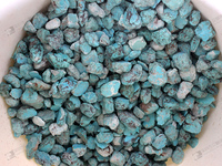 Perles Turquoise Naturelle Sleeping Beauty Rondes Taillées en Brillance 6mm, Traitées par Cire/Huile pour la Fabrication de Bijoux