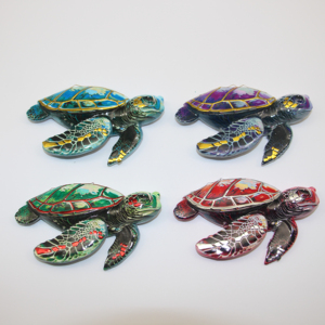 Aimants Souvenirs de Voyage Fengyi Personnalisés – Autocollant Tortue de Mer Dorée de Luxe – Objets Décoratifs en Résine - Product Image 1