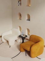 Fauteuil simple de style nordique avec un design simple et créatif, mobilier de salle à manger et de loisirs pour hôtel, fauteuil moderne en tissu pour salon