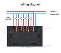 Interrupteur mural tactile intelligent Tuya WiFi 8 voies avec suivi de consommation d'énergie et programmation personnalisée de l'automatisation, haute qualité