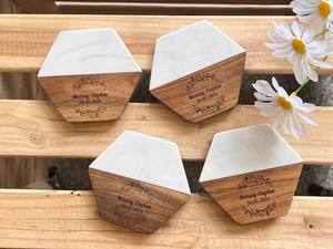 แผ่นรองแก้วหินอ่อนทำด้วยมือจำนวนมากสำหรับห้องครัวเหมาะสำหรับแก้วไวน์ถ้วยน้ำแก้วเบียร์ - Product Image 6