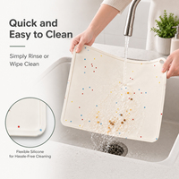 Set de table en silicone pour la protection de la table, qualité alimentaire, compatible lave-vaisselle, avec rebord surélevé, impression personnalisée, vente en gros