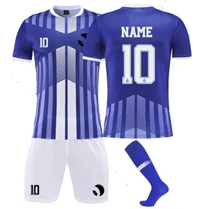 Factory Wholesale Breathable Soccer Wear Quick Dry Football Jersey Sport Set Sweat Absorption Printed Technique Group Purchase
