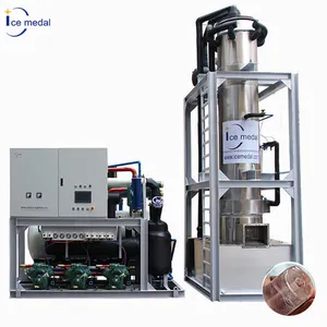 Icemedal Industrial Tube Ice Machine 15T/day CE Industrial Ice Tube Maker System for food factory